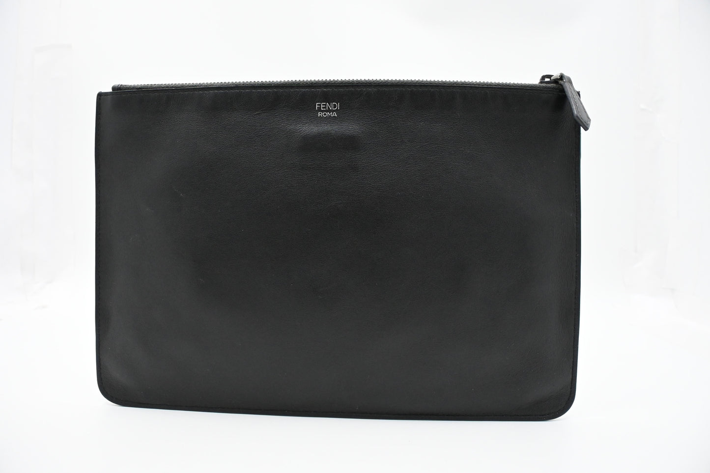 Fendi Monster Clutch in Black Leather