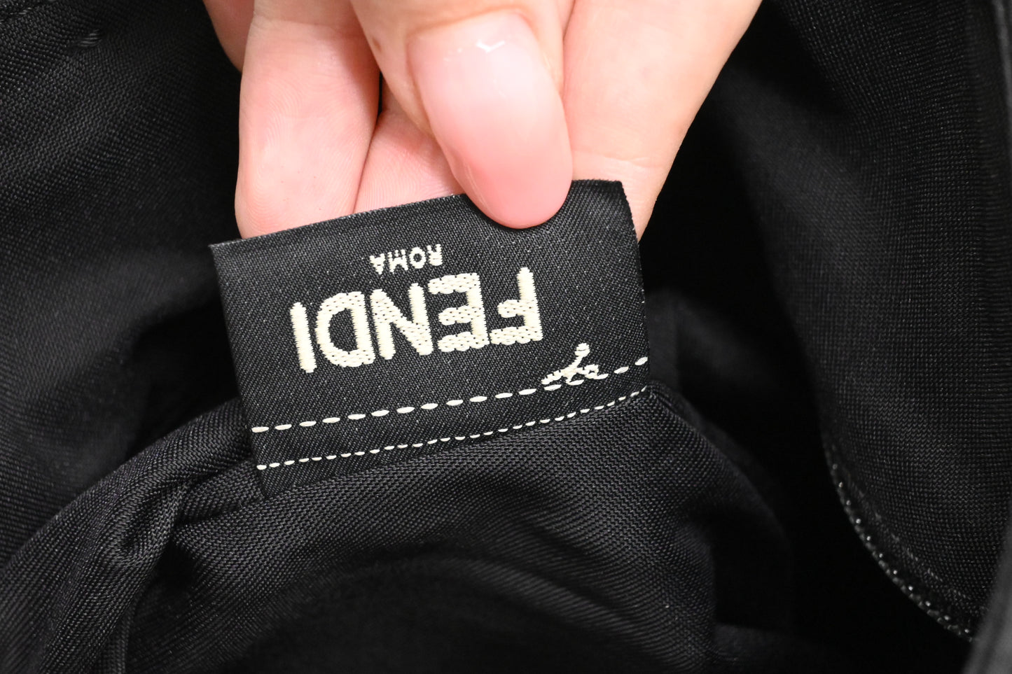 Fendi Monster Tote in Black Nylon