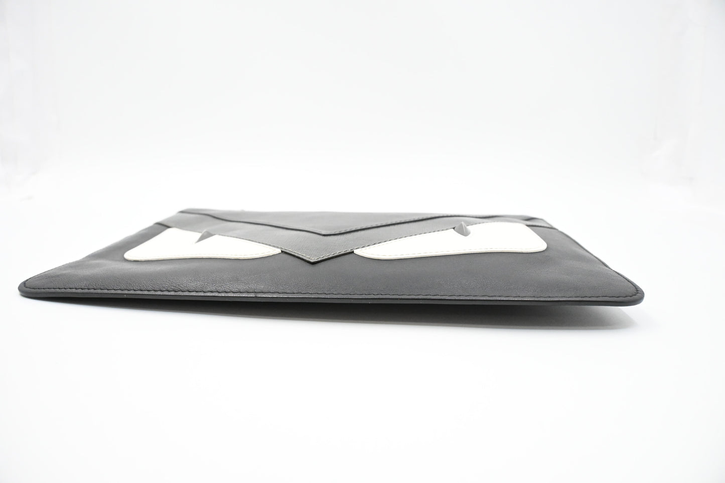 Fendi Monster Clutch in Black Leather