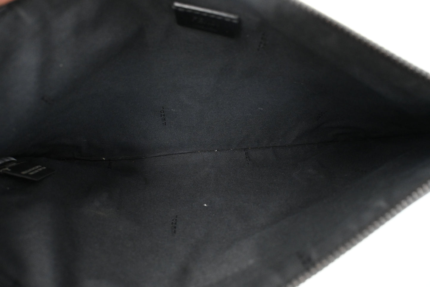 Fendi Monster Clutch in Black Leather