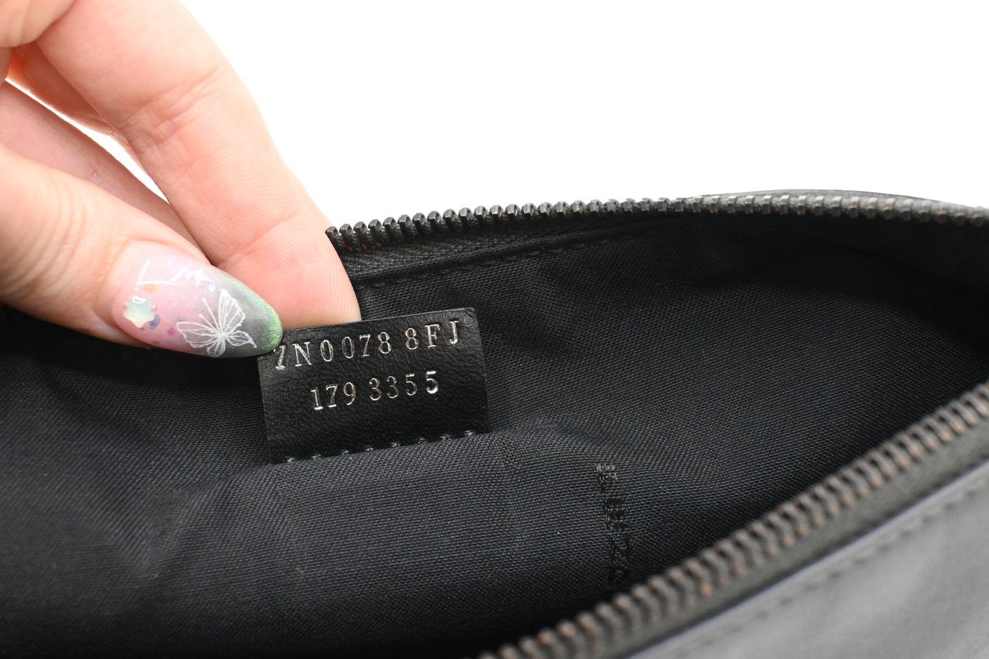 Fendi Monster Clutch in Black Leather