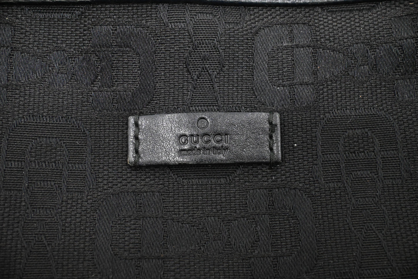 Gucci Shoulder Bag in Black Horsebit Canvas