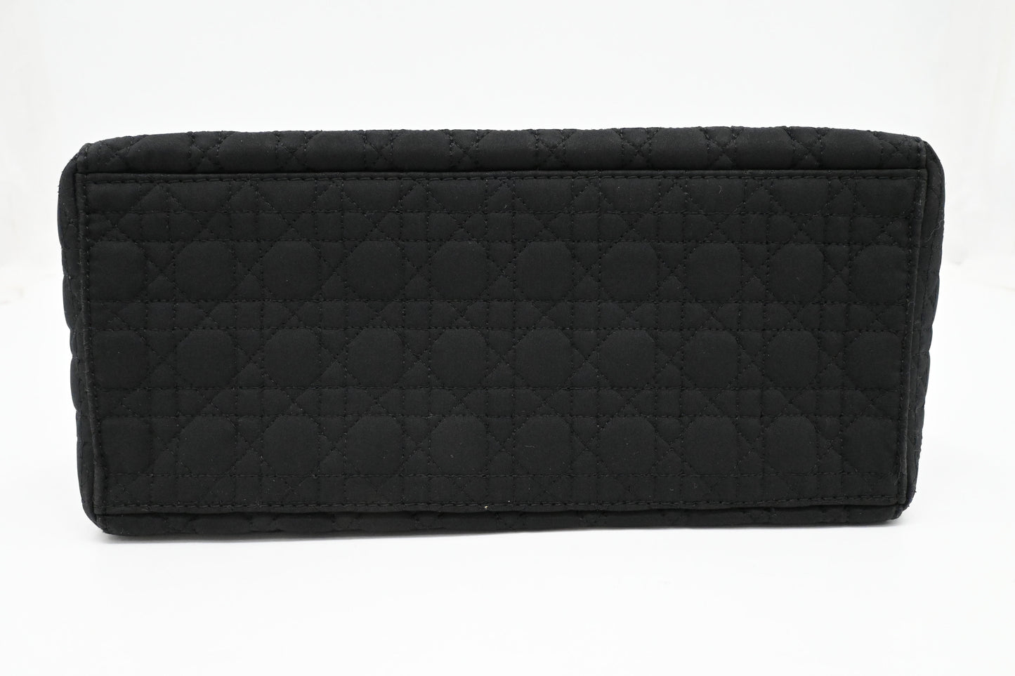 Dior Small Lady Dior in Black Cannage Nylon Canvas