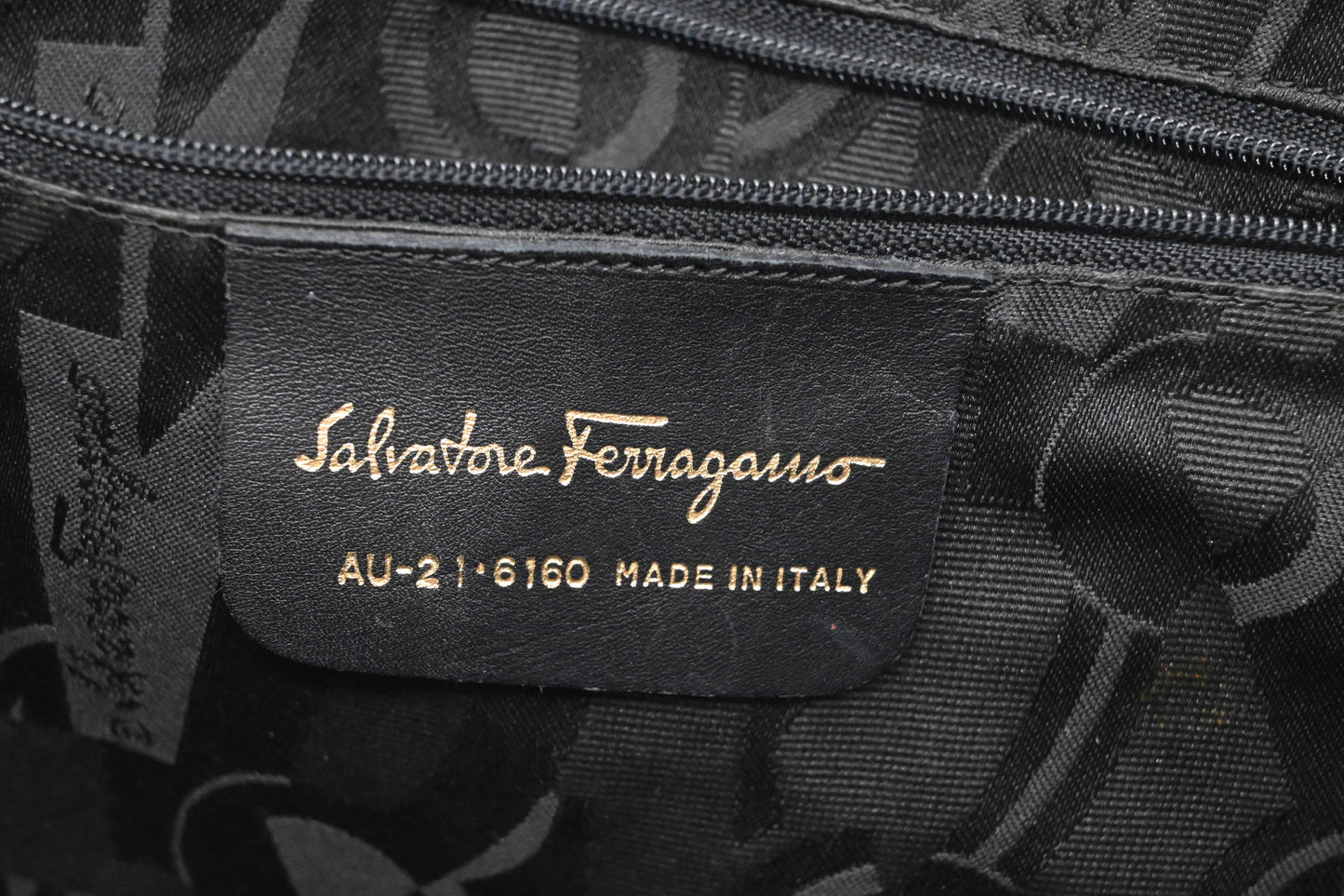 Ferragamo Tote Bag in Black Canvas
