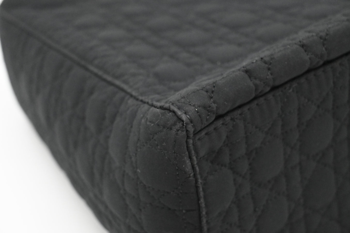 Dior Small Lady Dior in Black Cannage Nylon Canvas