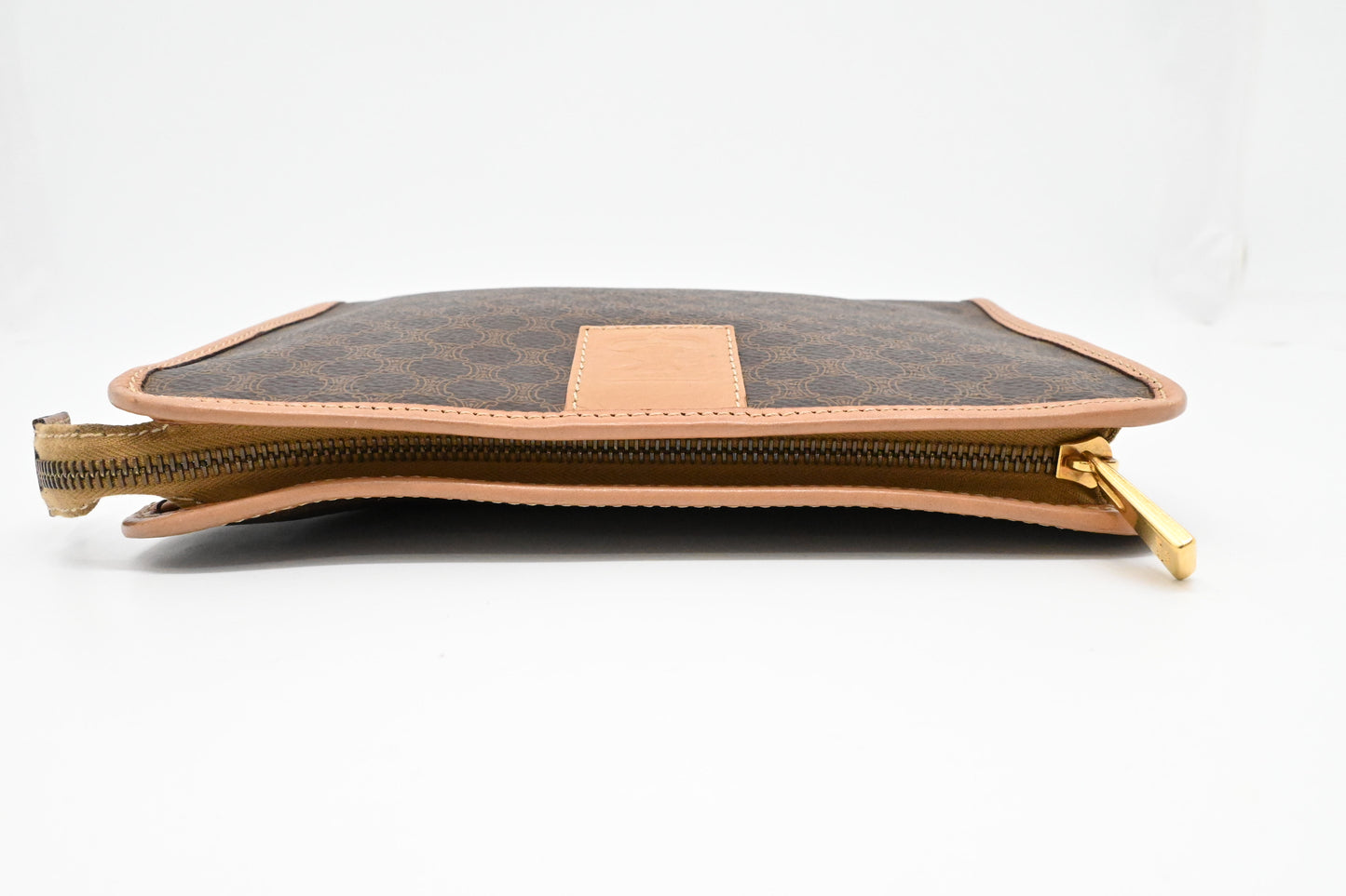 Celine Clutch in Brown Macadam Canvas