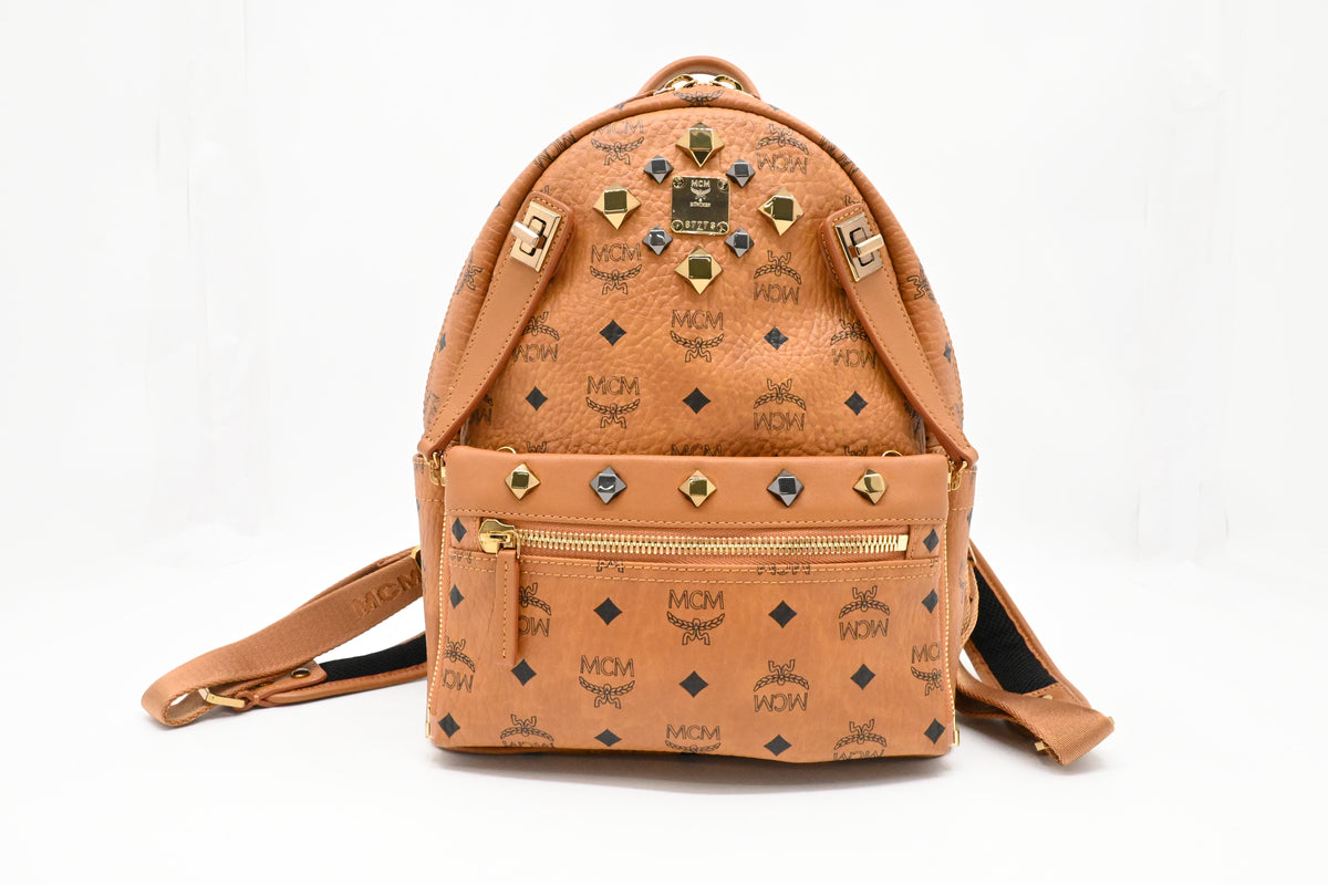 MCM Backpack in Cognac Visetos Canvas