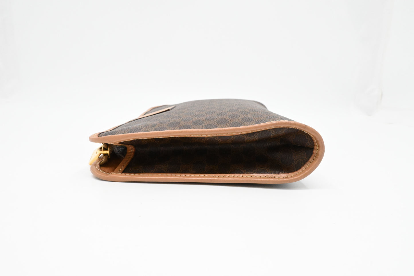 Celine Clutch in Brown Macadam Canvas