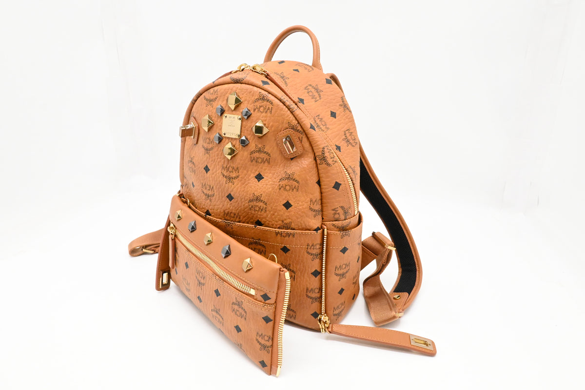 MCM Backpack in Cognac Visetos Canvas