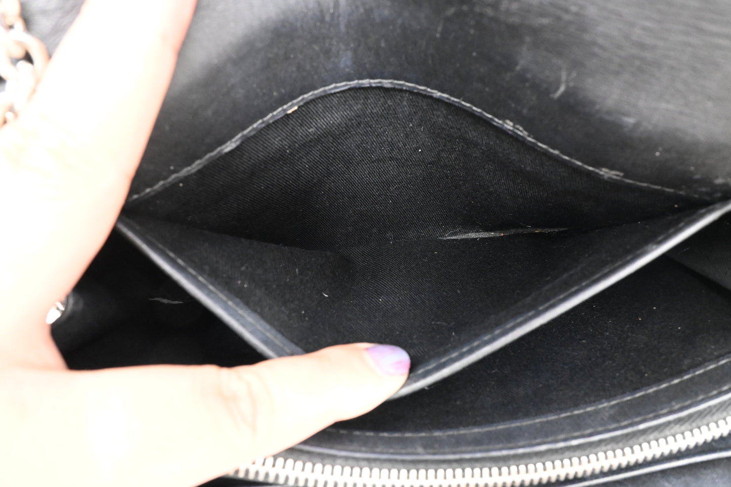 MCM Chain Clutch in Black Visetos Canvas
