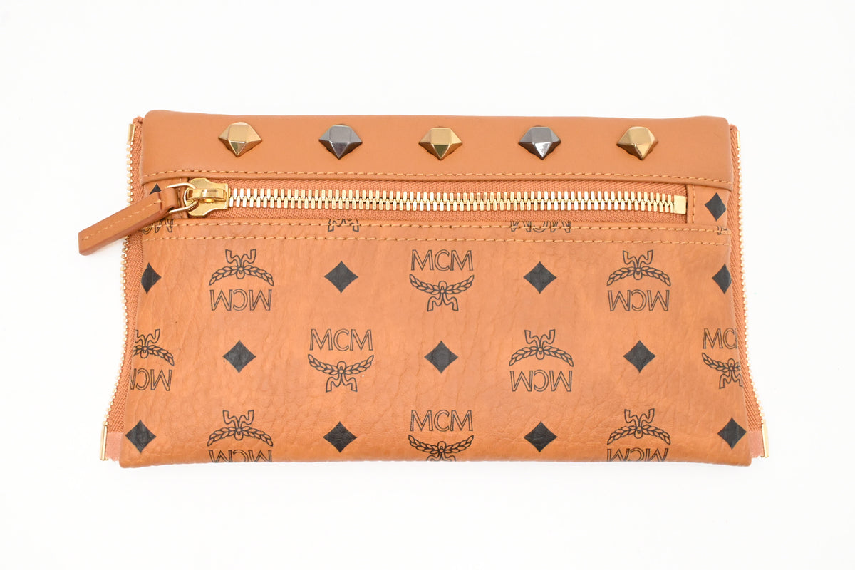 MCM Backpack in Cognac Visetos Canvas