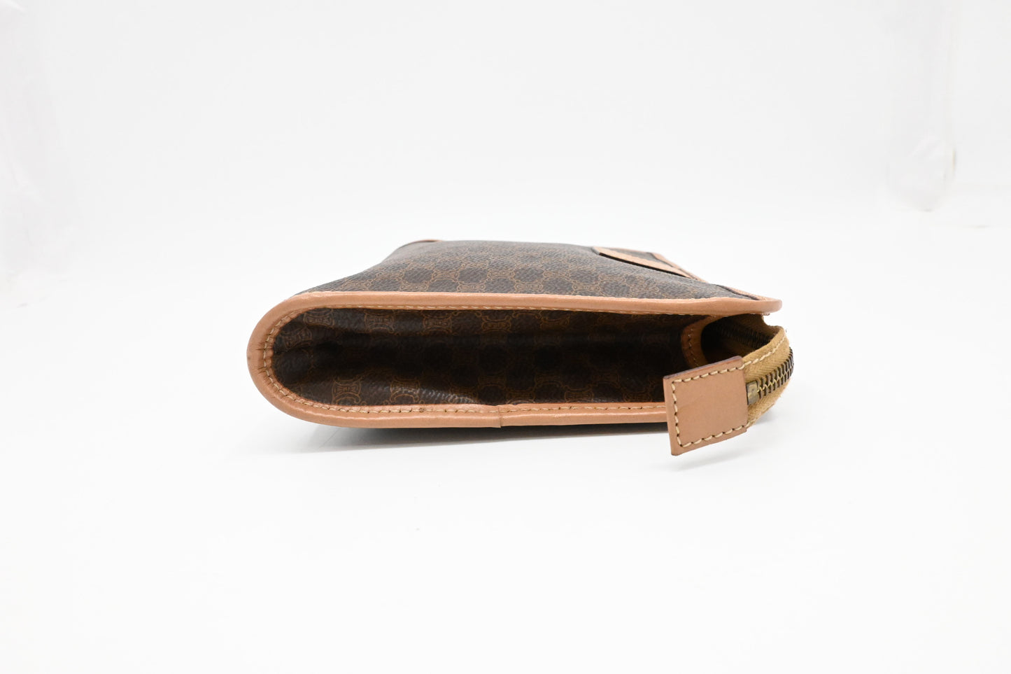 Celine Clutch in Brown Macadam Canvas