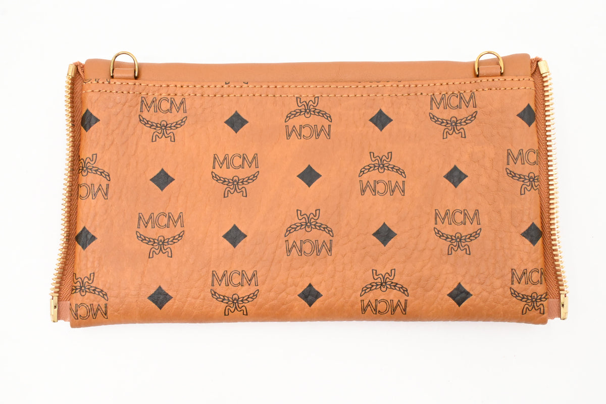 MCM Backpack in Cognac Visetos Canvas