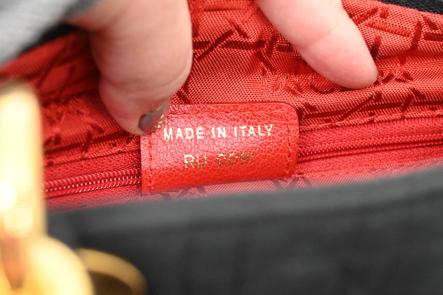 Dior Small Lady Dior in Black Cannage Nylon Canvas