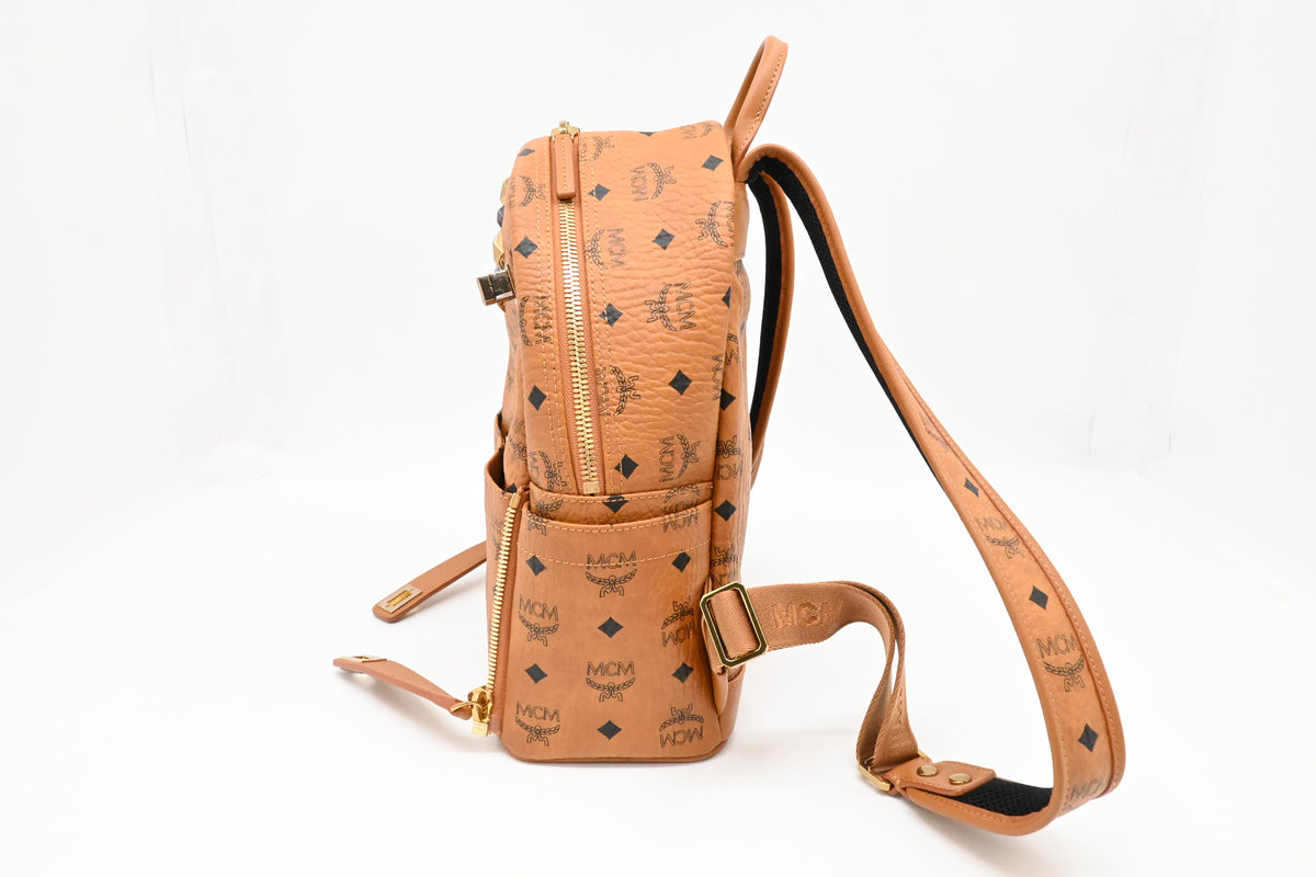 MCM Backpack in Cognac Visetos Canvas