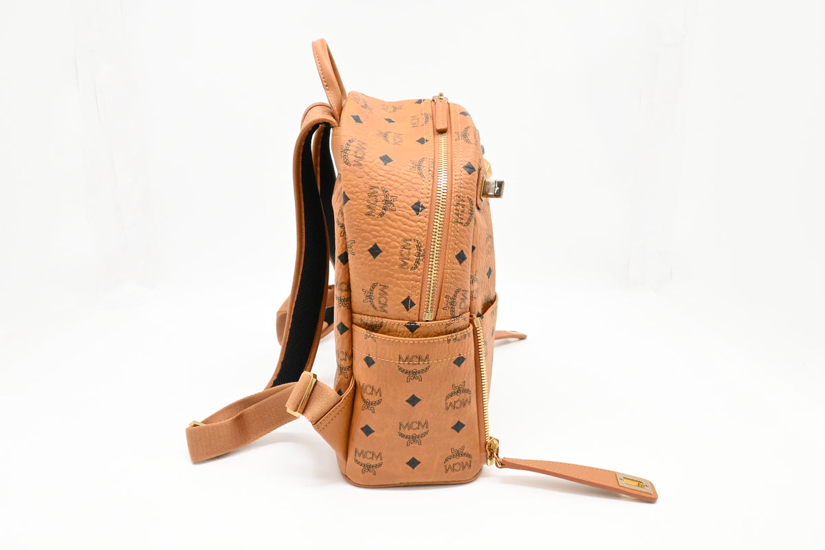 MCM Backpack in Cognac Visetos Canvas