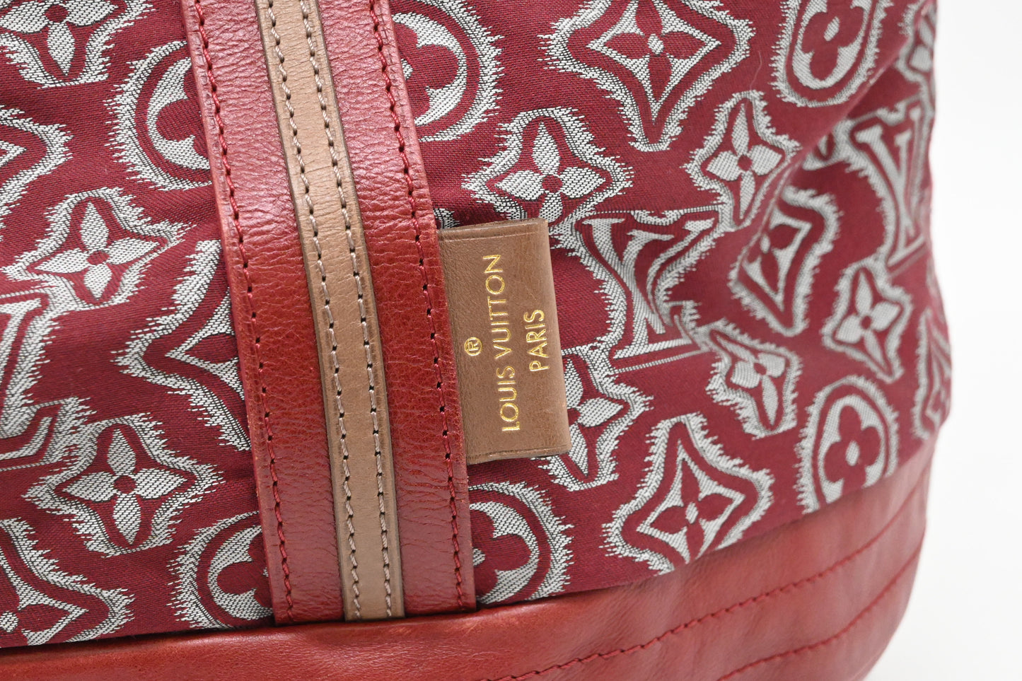 Louis Vuitton Limited Edition Aviator in Red and Silver Jacquard Canvas