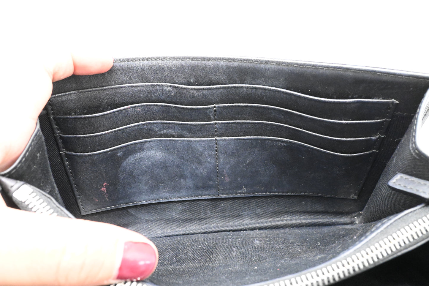 MCM Chain Clutch in Black Visetos Canvas