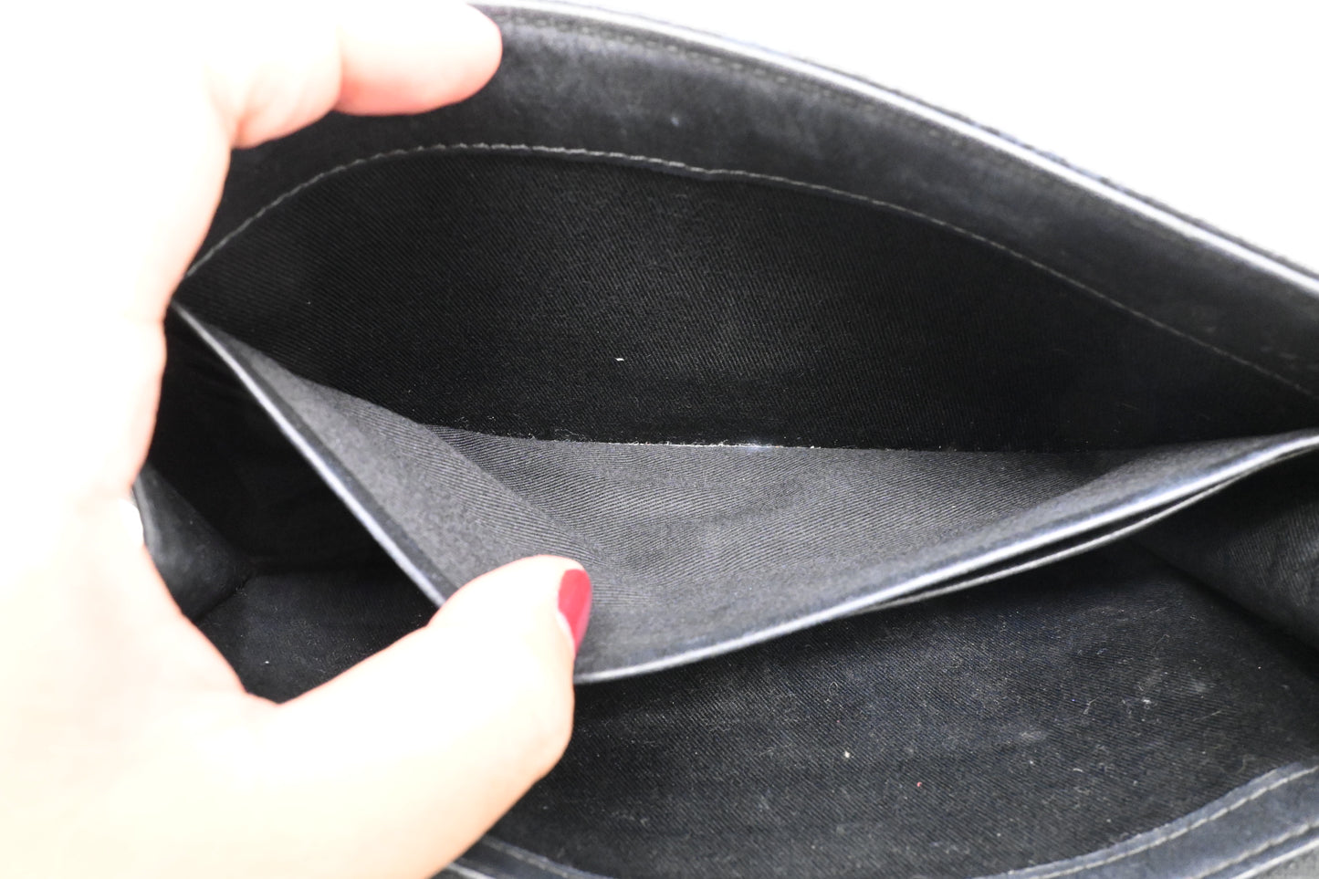 MCM Chain Clutch in Black Visetos Canvas