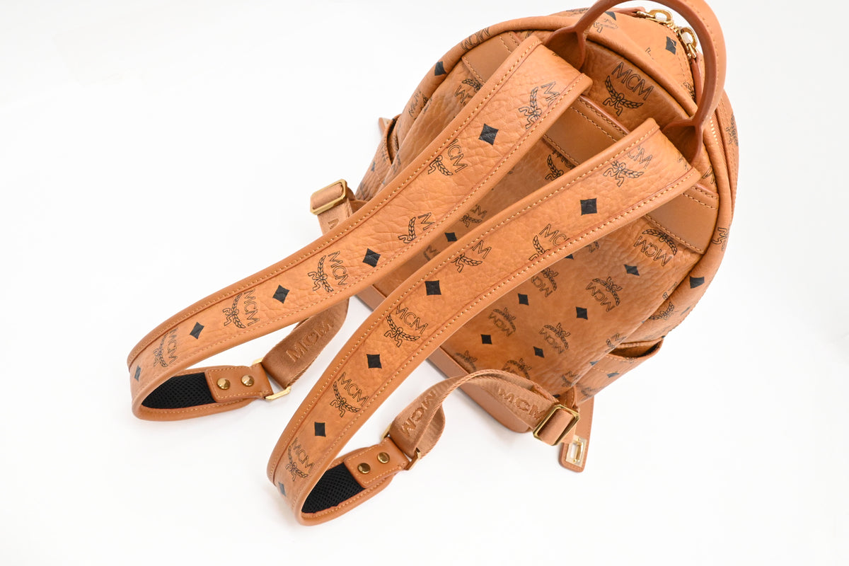 MCM Backpack in Cognac Visetos Canvas