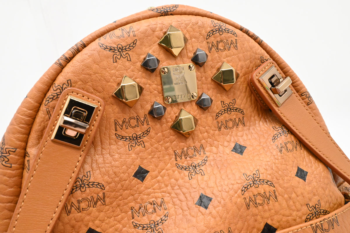 MCM Backpack in Cognac Visetos Canvas