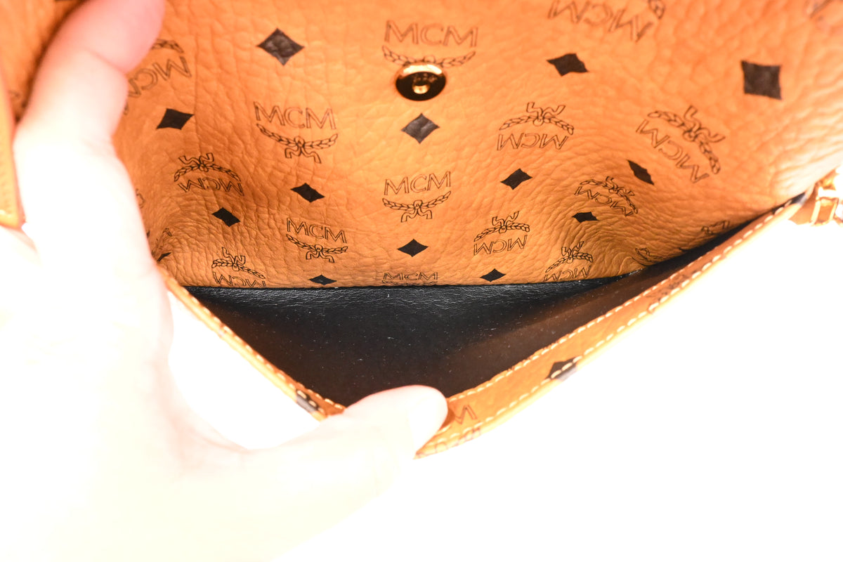 MCM Backpack in Cognac Visetos Canvas