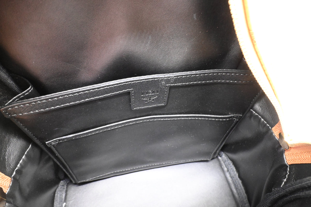 MCM Backpack in Cognac Visetos Canvas