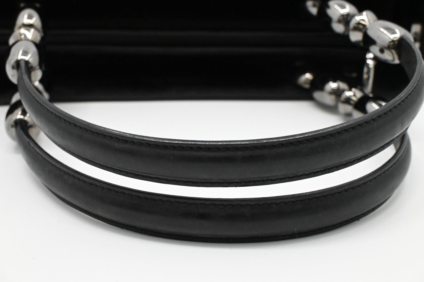 Dior Malice Shoulder Bag in Black Leather