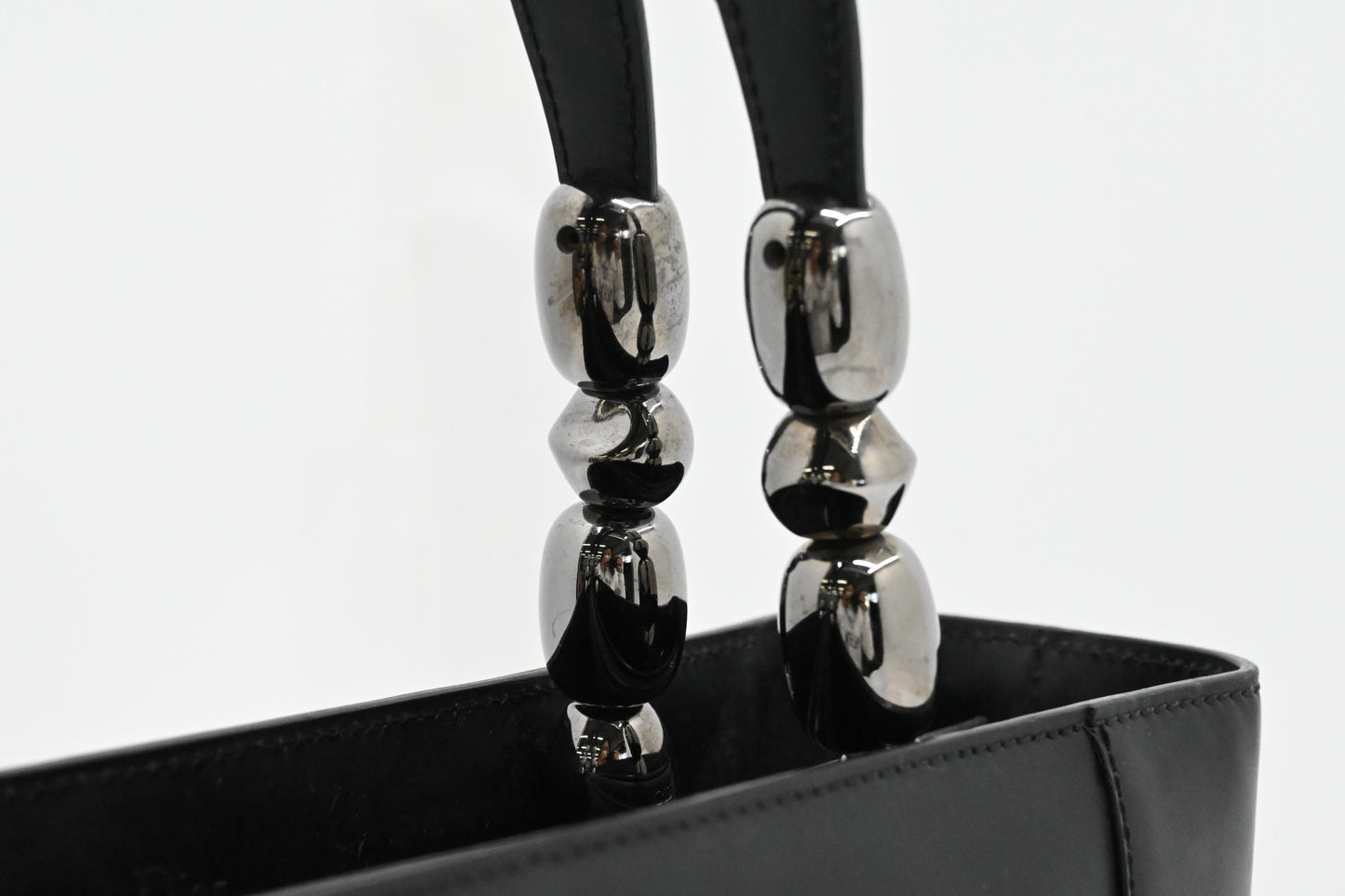 Dior Malice Shoulder Bag in Black Leather