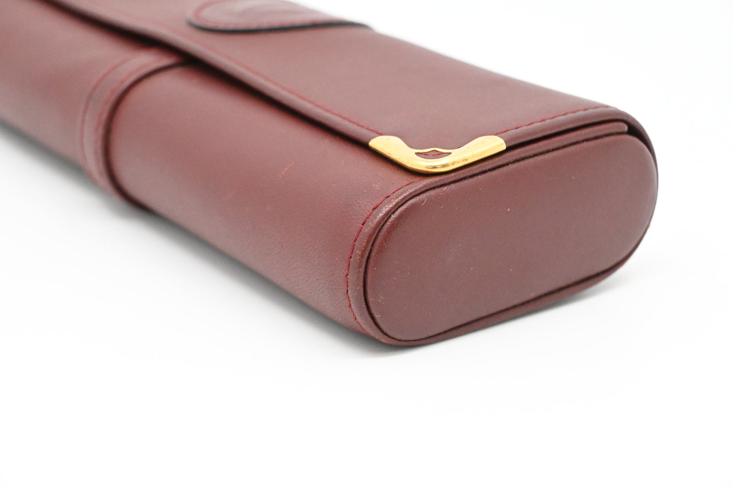 Cartier Glasses Case in Burgundy Leather