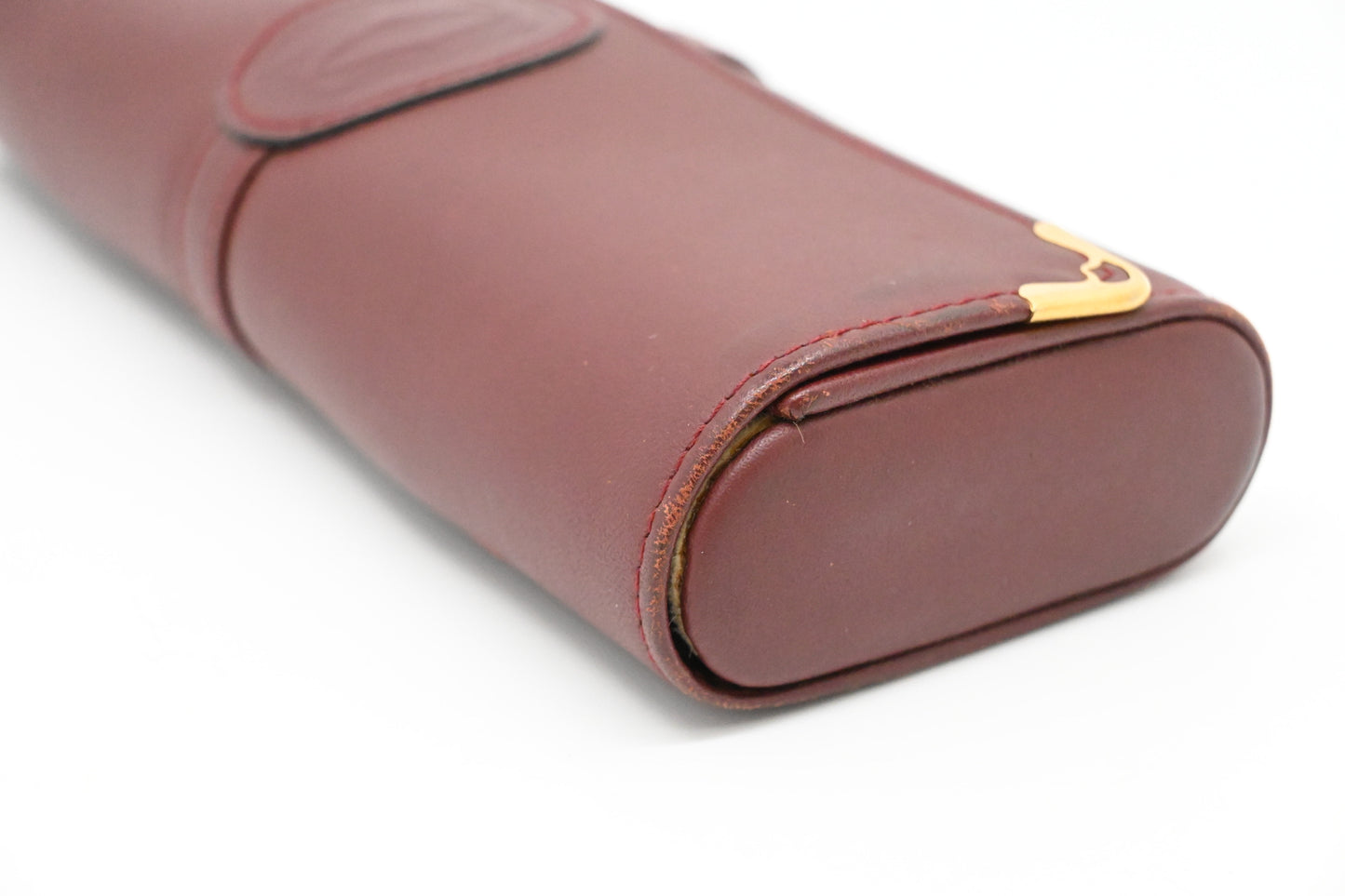 Cartier Glasses Case in Burgundy Leather