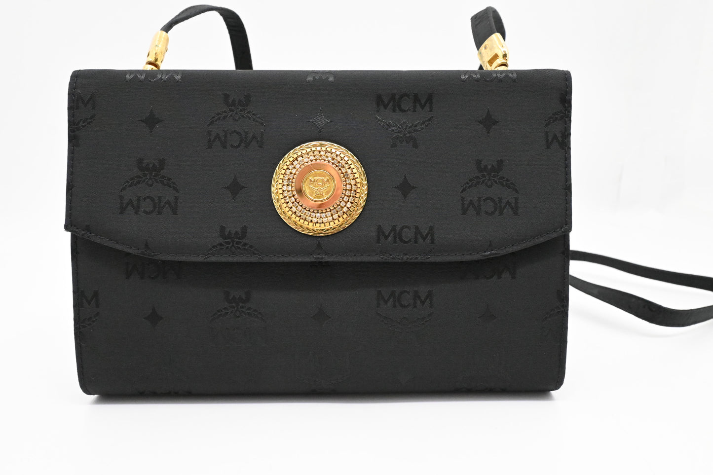 MCM Shoulder Bag in Black Canvas