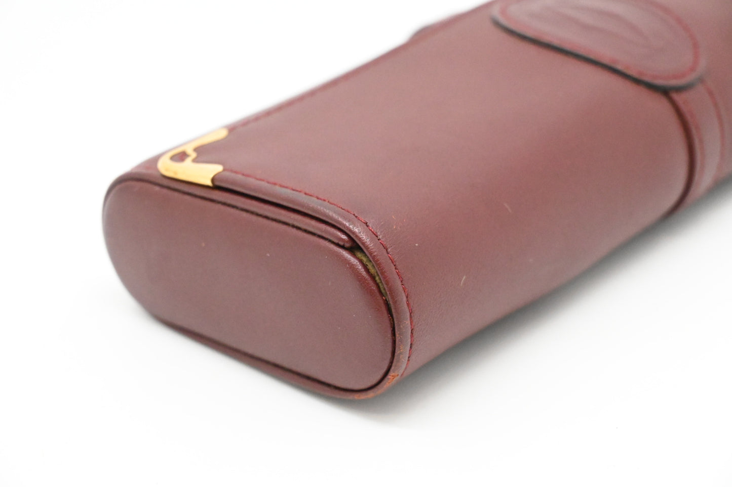 Cartier Glasses Case in Burgundy Leather