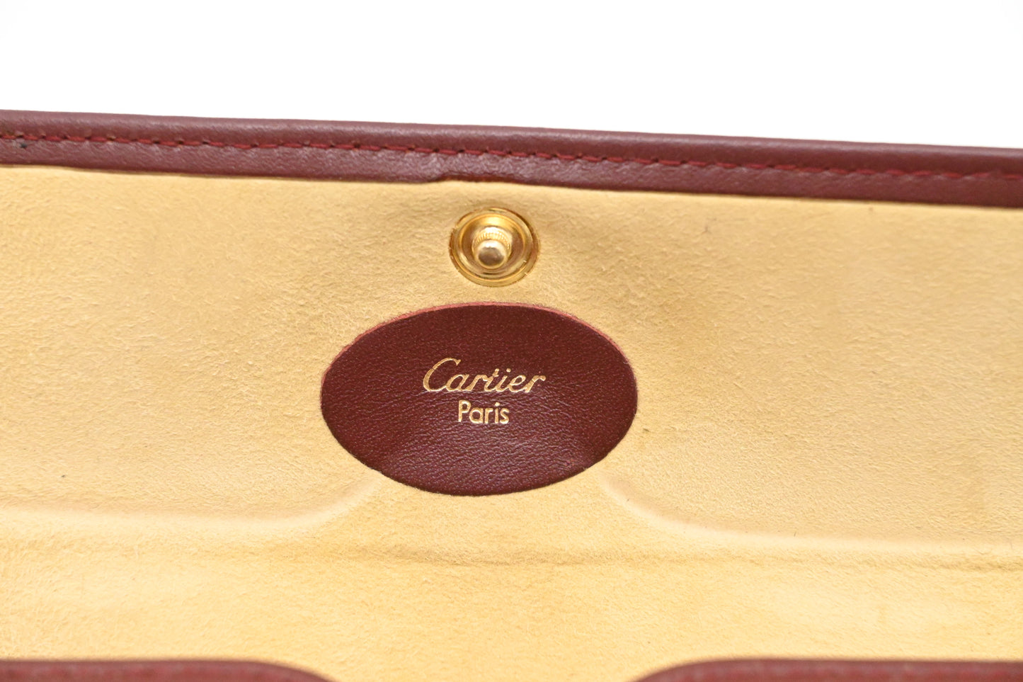 Cartier Glasses Case in Burgundy Leather
