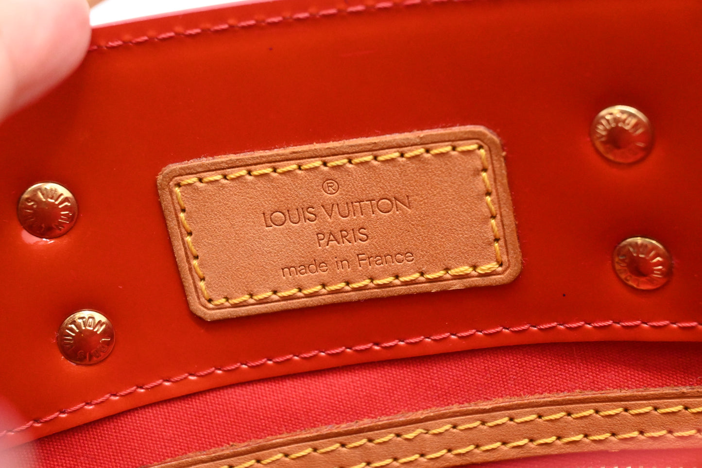 Louis Vuitton Reade PM In Red Vernis Leather