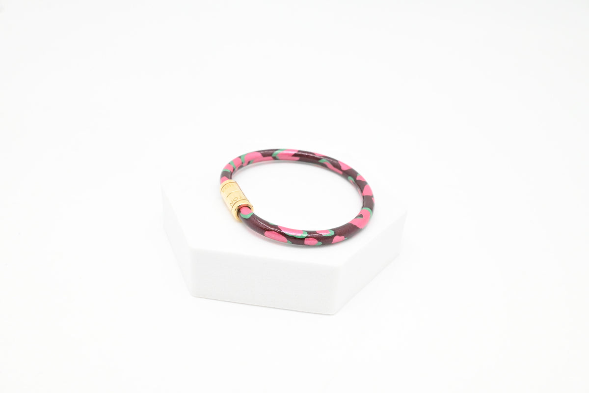 Louis Vuitton x Stephen Sprouse Bracelet in Pink Leopard Canvas