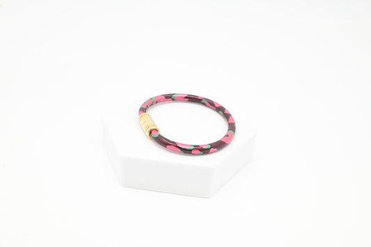 Louis Vuitton x Stephen Sprouse Bracelet in Pink Leopard Canvas