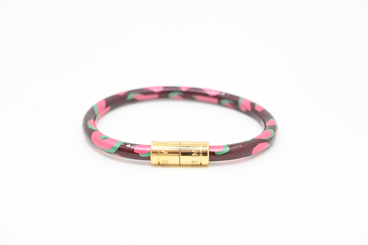 Louis Vuitton x Stephen Sprouse Bracelet in Pink Leopard Canvas