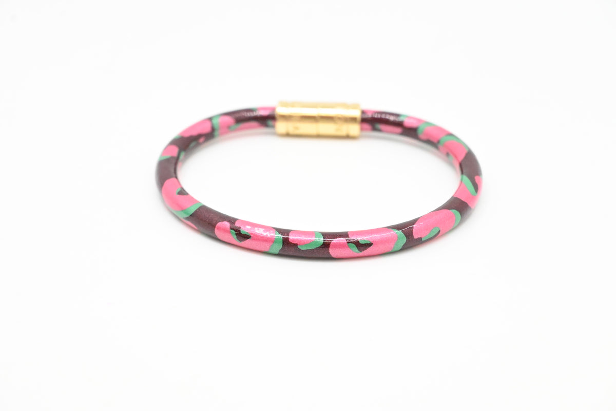 Louis Vuitton x Stephen Sprouse Bracelet in Pink Leopard Canvas