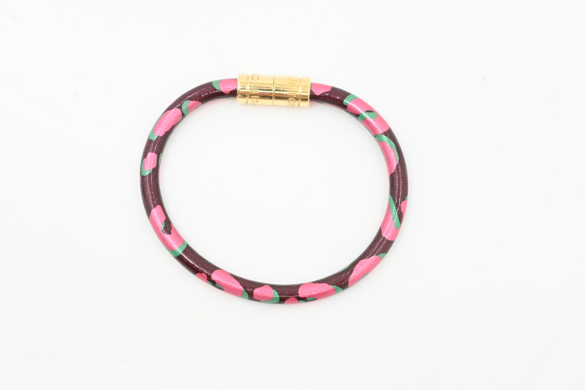 Louis Vuitton x Stephen Sprouse Bracelet in Pink Leopard Canvas