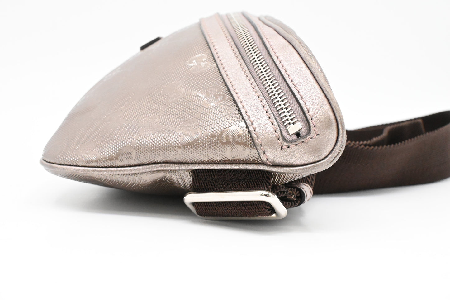 Gucci Bumbag in Silver-Pink Imprime Canvas
