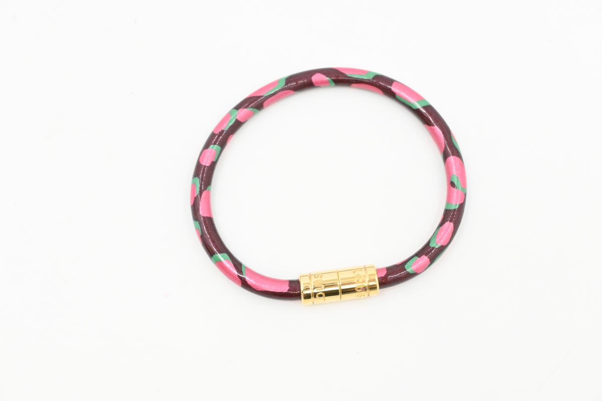 Louis Vuitton x Stephen Sprouse Bracelet in Pink Leopard Canvas