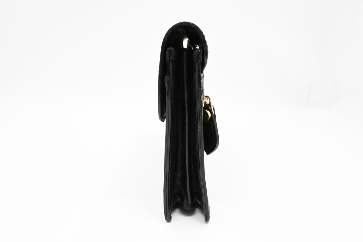Burberry Clutch Bag in Black Leather