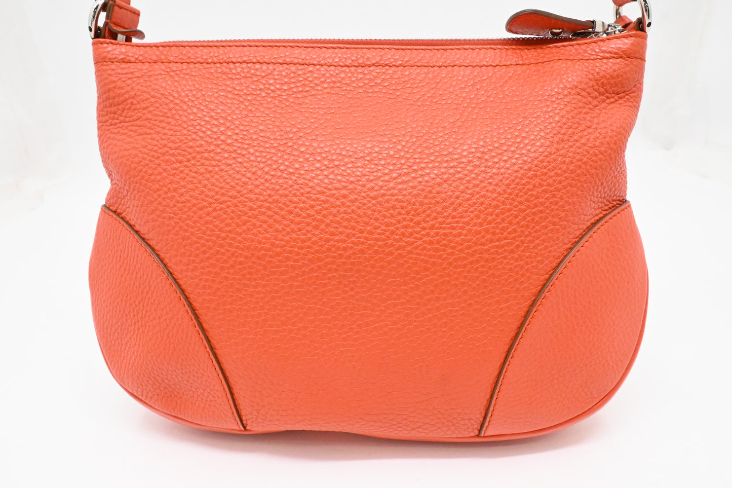Ferragamo Hobo Shoulder Bag in Orange Leather