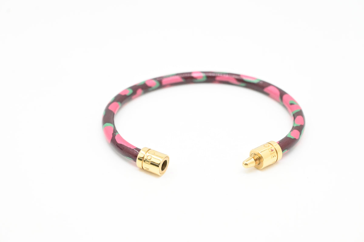 Louis Vuitton x Stephen Sprouse Bracelet in Pink Leopard Canvas
