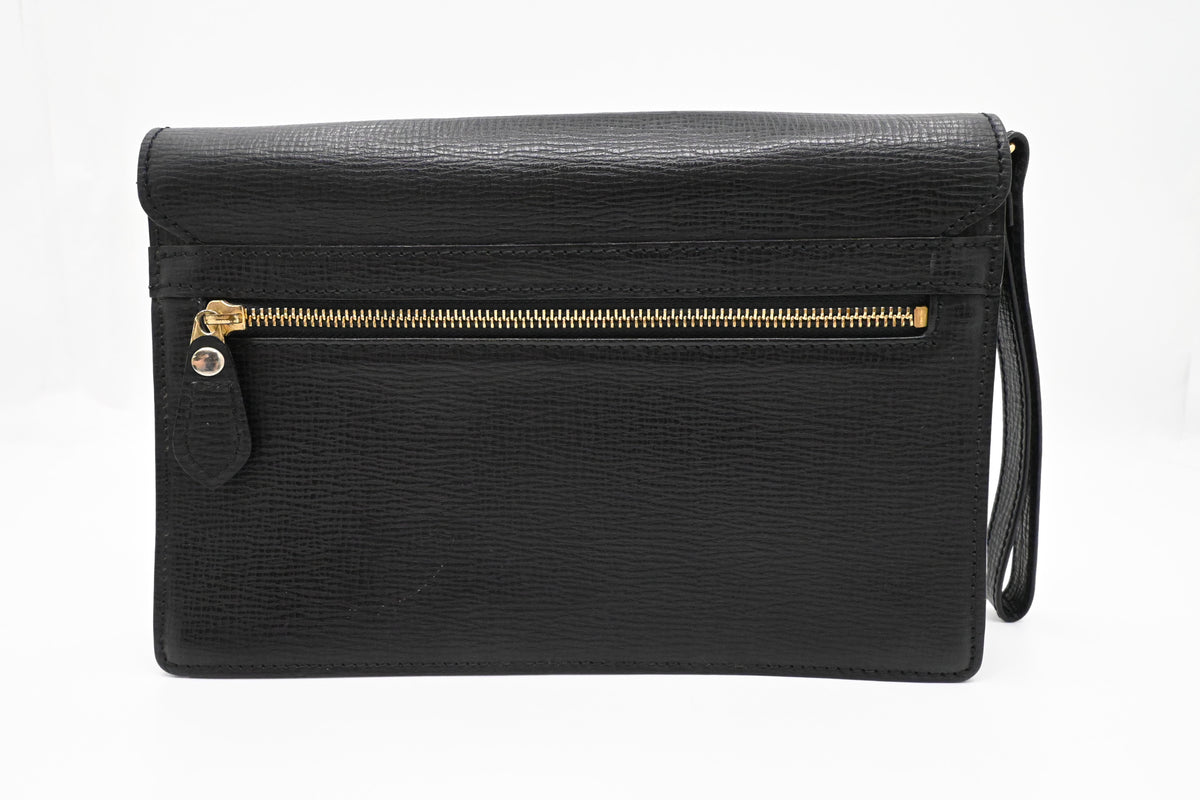 Burberry Clutch Bag in Black Leather