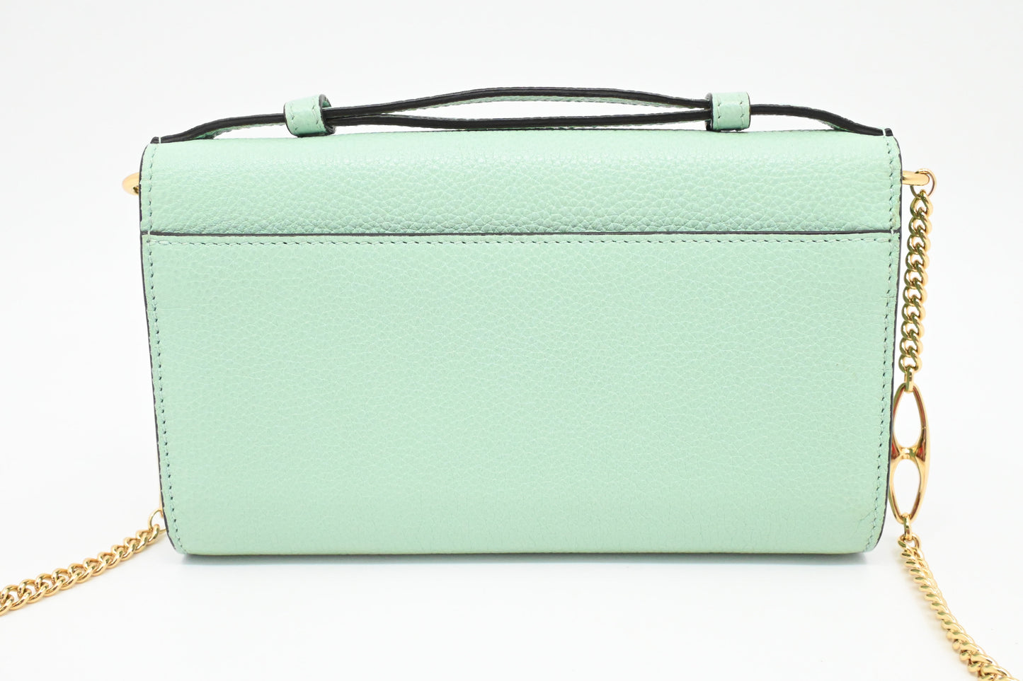 Gucci Chain Shoulder Bag in Green Leather