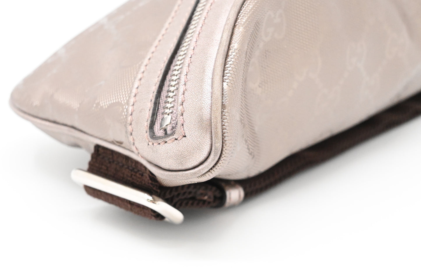 Gucci Bumbag in Silver-Pink Imprime Canvas