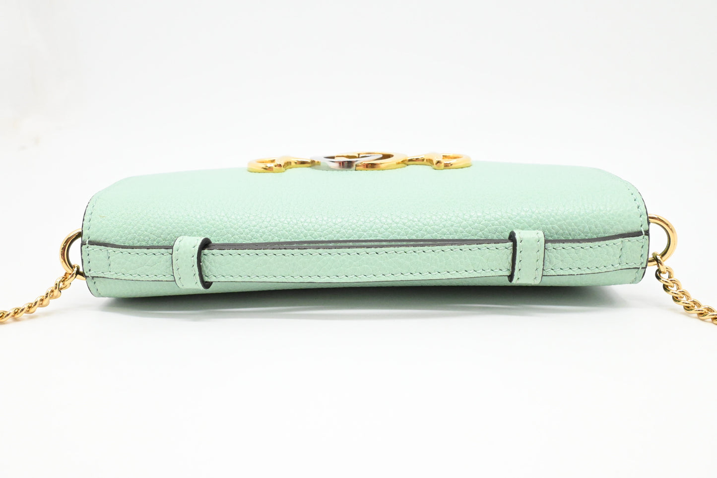 Gucci Chain Shoulder Bag in Green Leather