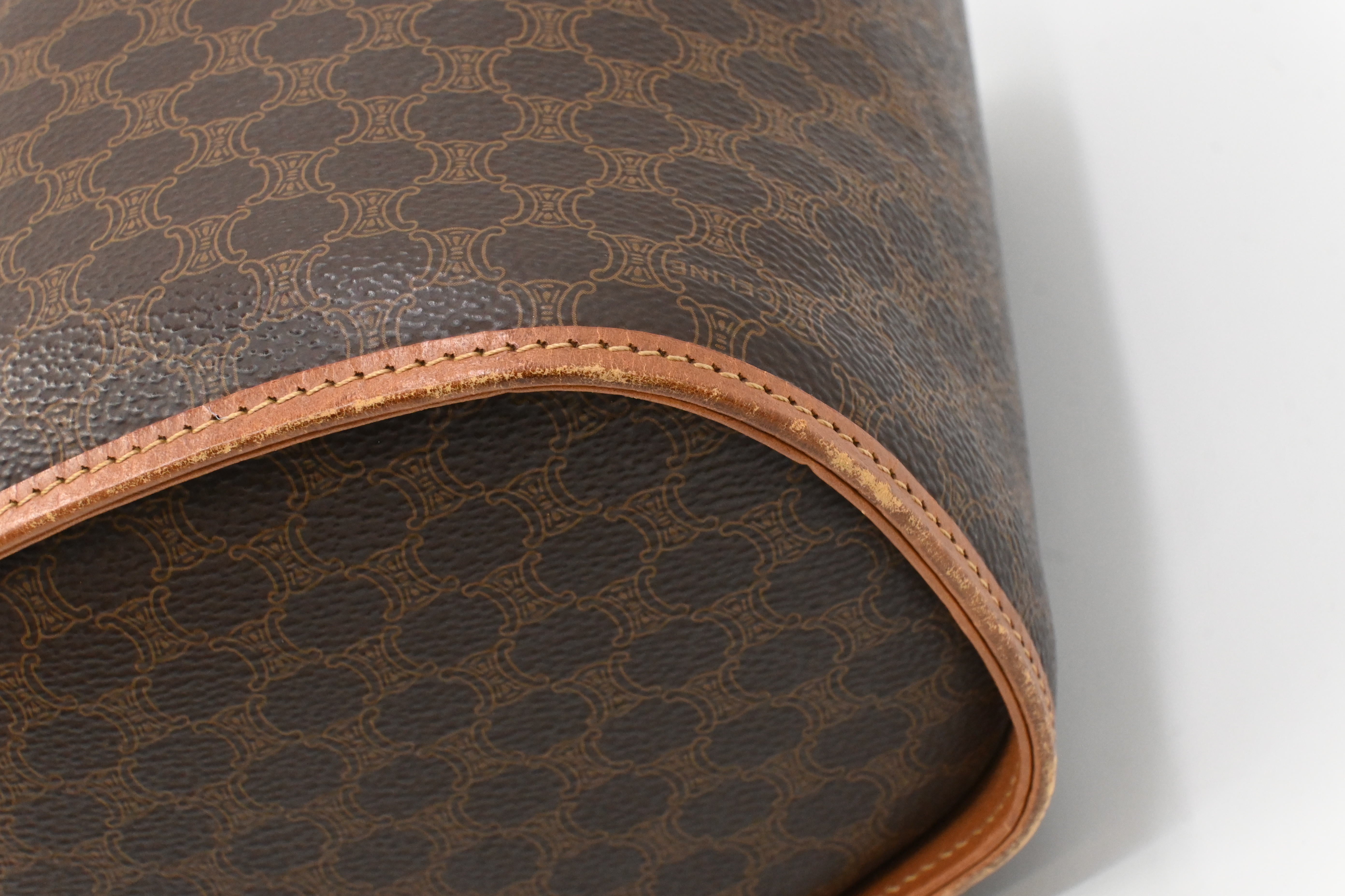 Celine Vanity Pouch in Brown Macadam Canvas – Weekly Lux Drop